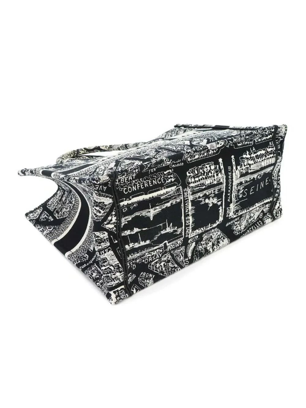Dior Plan de Paris Book Tote Medium Canvas Black